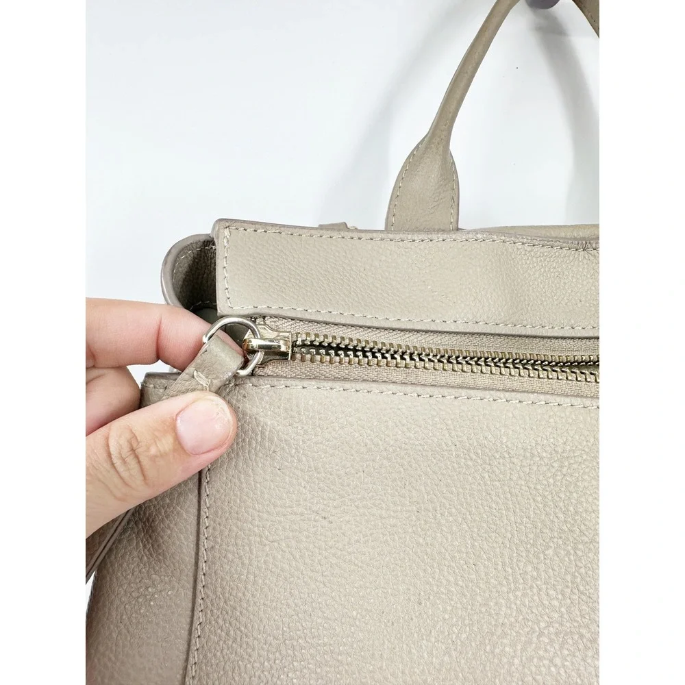 Mina Baie FLAW Diaper Bag Backpack Harper Tan Leather Minimalist Mom Bag